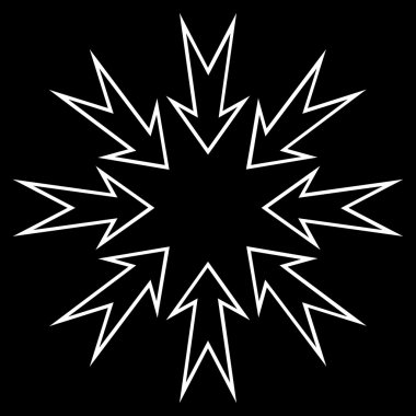 Oklar kontur vektör simge sıkıştırmak