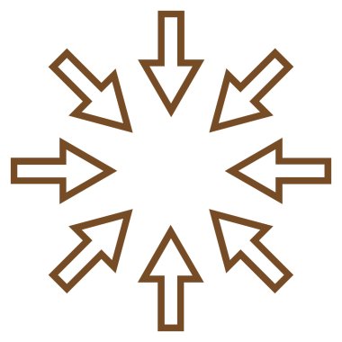 Basınç okları satırı vektör simgesi ince