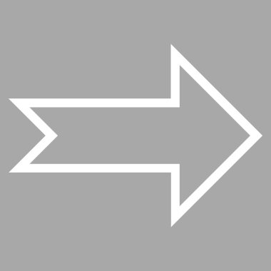 Ok sağ kontur vektör simgesi