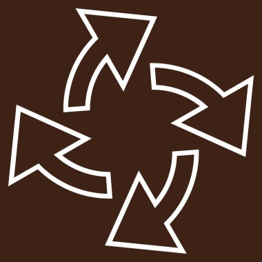 Santrifüj okları satırı vektör simgesi ince