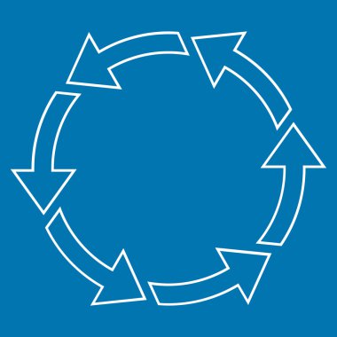 Döndürme Ccw kontur vektör simgesi