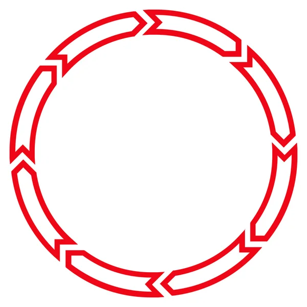 Rotation Circle Contour Vector Icon — Stock Vector