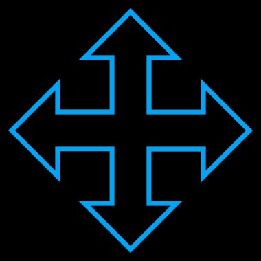 Tam ekran okları vektör simge kontur