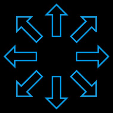 Oklar kontur vektör simgesini genişletin