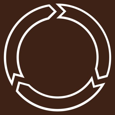 Döndürme daire ince çizgi vektör simgesi