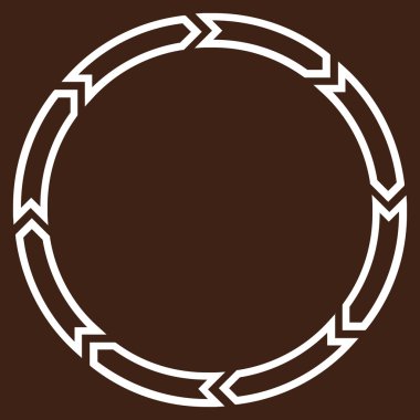 Döndürme daire kontur vektör simgesi