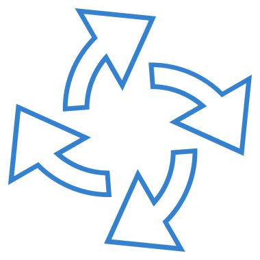 Santrifüj okları satırı vektör simgesi ince