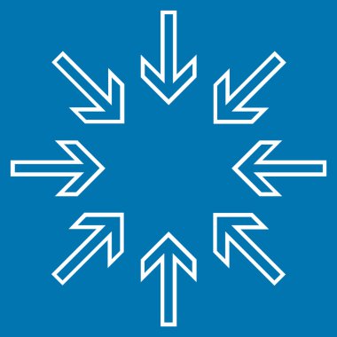 Oklar anahat vektör simge sıkıştırmak