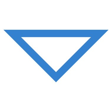 Kontur vektör simgesi aşağı ok ucu