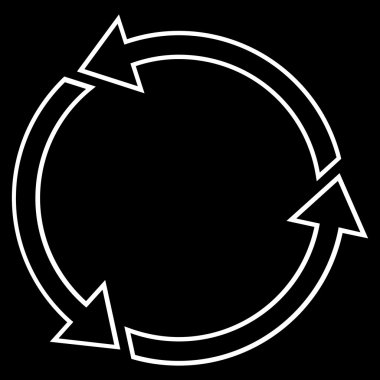 Döndürme Ccw ince çizgi vektör simgesi