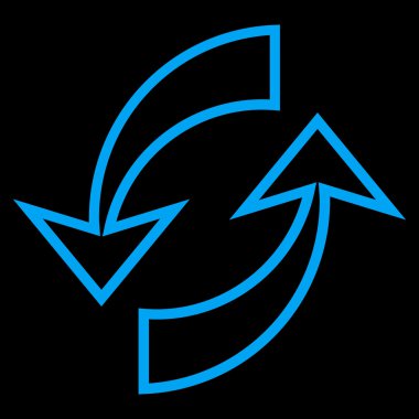 Update okları ince çizgi vektör simgesi