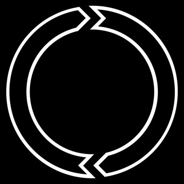 Döndürme daire anahat vektör simgesi