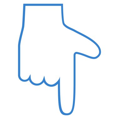 El işaretçisi aşağı inme vektör simgesi