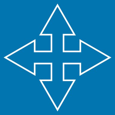 Tam ekran okları vektör simge anahat