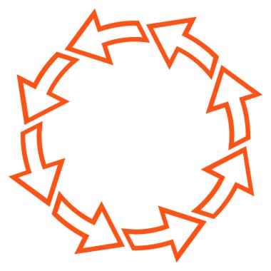 Döndürme oklarını anahat vektör simgesi