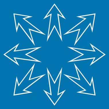 Oklar kontur vektör simgesini genişletin