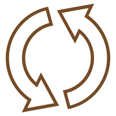 Oklar ince çizgi vektör simge Yenile