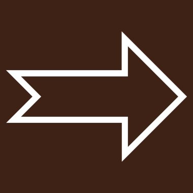 Kontur vektör simgesi sağ ok