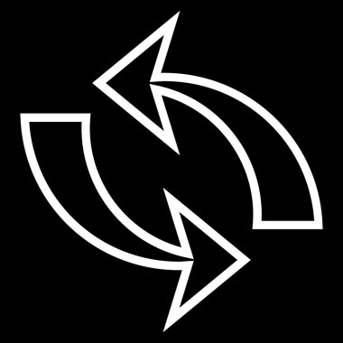 Oklar kontur vektör simge Yenile