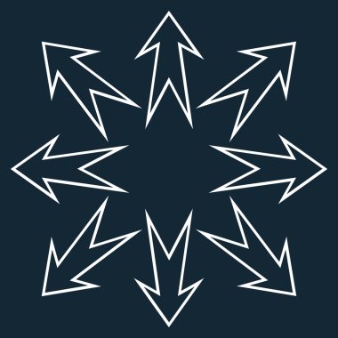 Oklar ince çizgi vektör simgesini genişletin