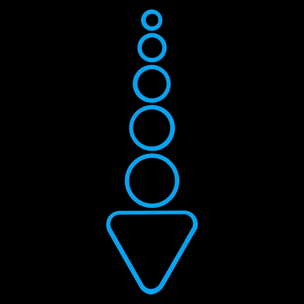 Send Arrow Down Outline Vector Icon — Stock Vector