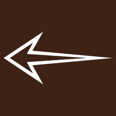 Ok sol kontur vektör simgesi