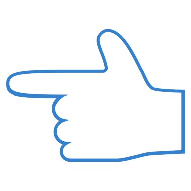 El işaretçisi sol ince çizgi vektör simgesi