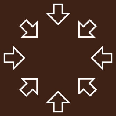 Basınç okları satırı vektör simgesi ince