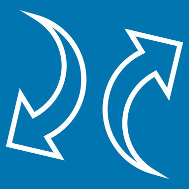 Exchange okları vektör simge anahat