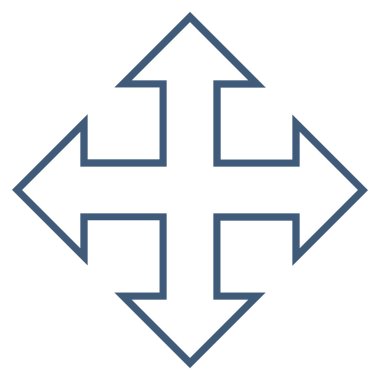 Tam ekran okları vektör simge kontur