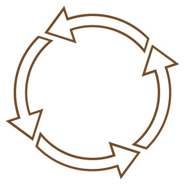 Döndürme Ccw kontur vektör simgesi