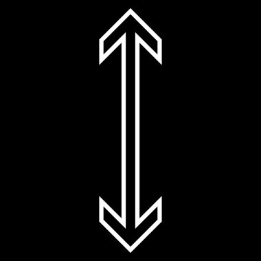 Exchange ok dikey ince çizgi vektör simgesi