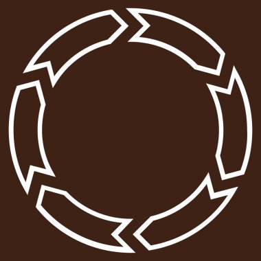 Döndürme daire kontur vektör simgesi