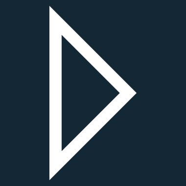 Ok ucu sağ kontur vektör simgesi