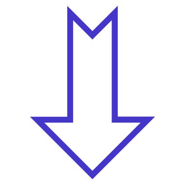 Kontur vektör simgesi aşağı ok