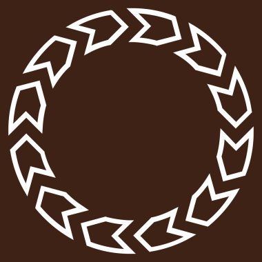 Döndürme daire kontur vektör simgesi