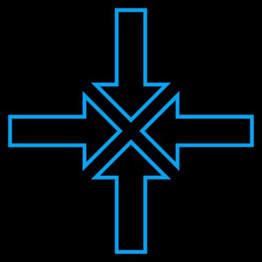 Toplantı noktası kontur vektör simgesi