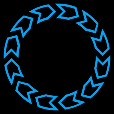 Döndürme daire kontur vektör simgesi