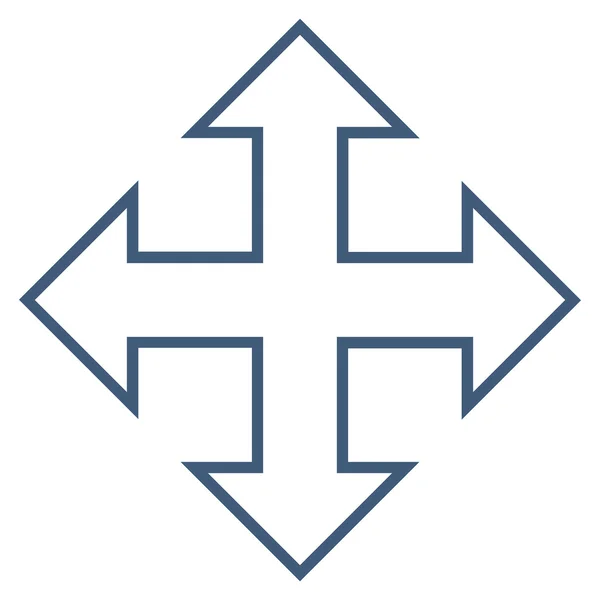 Icono de vector de trazo de flechas de pantalla completa — Vector de stock