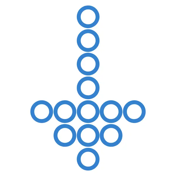 Seta de círculo para baixo esboço vetor ícone — Vetor de Stock