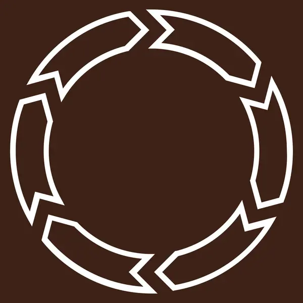 Ícone do vetor do contorno do círculo de rotação — Vetor de Stock