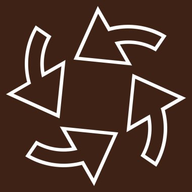 Döndürme oklarını anahat vektör simgesi