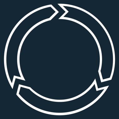 Döndürme daire ince çizgi vektör simgesi