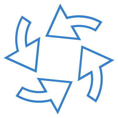 Döndürme oklarını anahat vektör simgesi