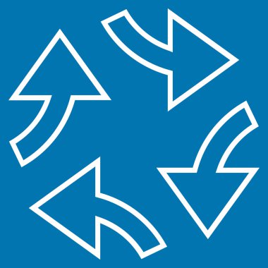 Dairesel Exchange okları vektör simge anahat