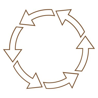 Döndürme Ccw kontur vektör simgesi