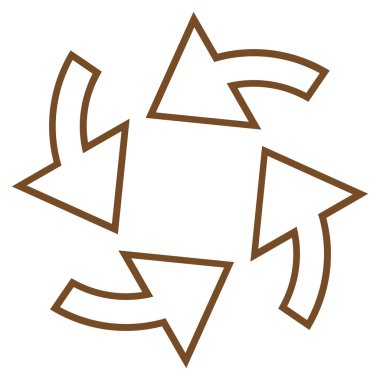 Döndürme oklarını vektör simge kontur