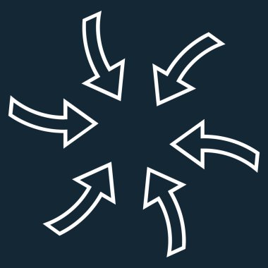 Siklon okları satırı vektör simgesi ince