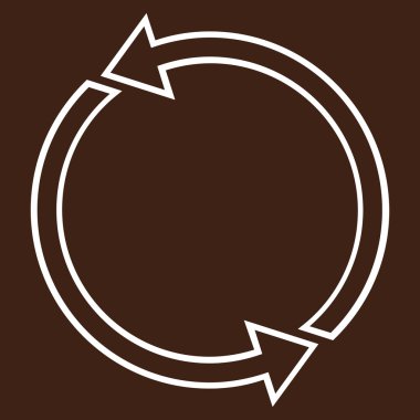 Döndürme Ccw ince çizgi vektör simgesi