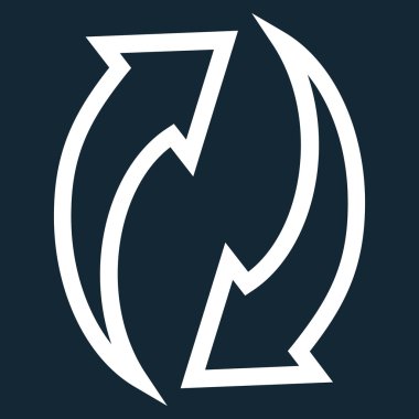 Oklar kontur vektör simge Yenile